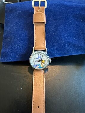 Disney Kids Disney Cinderella Watch with Brown Strap Watch